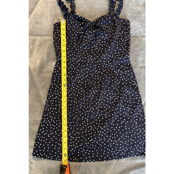 Jjwm woman WOMEN'S BLUE with WHITE POLKA DOT CAMI DRESS SIZE SMALL Summer - Picture 7 of 14